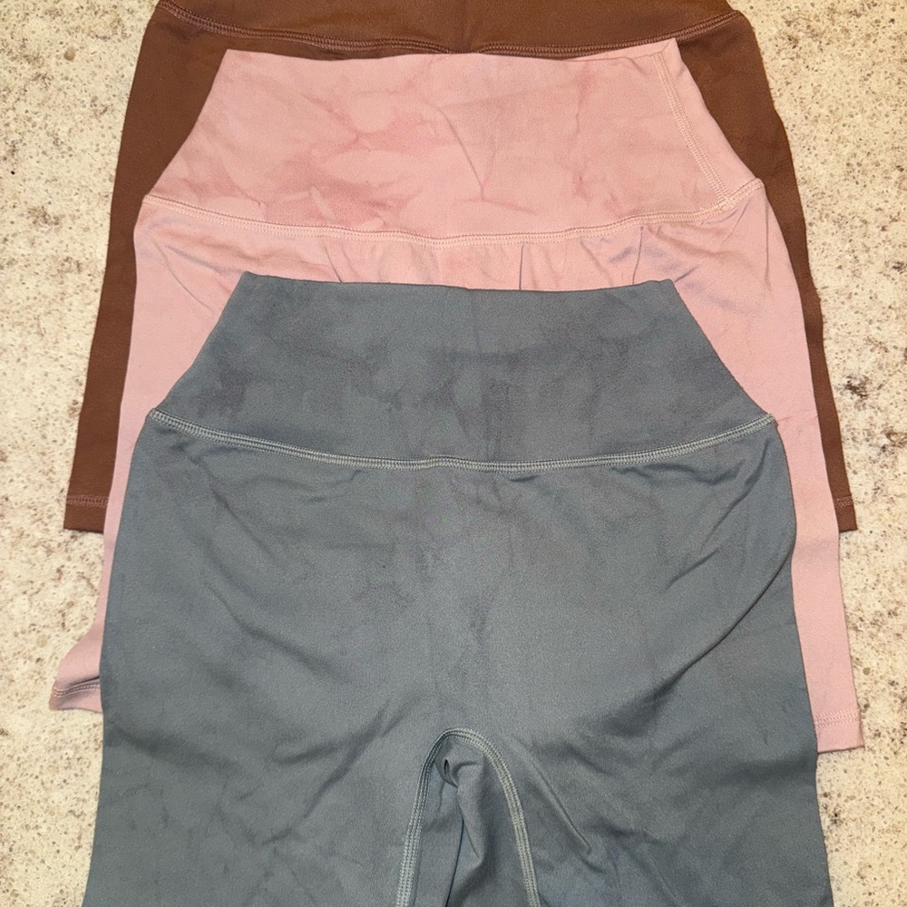 Alphalete Women's Athletic Shorts - Brown, Pink, and Blue